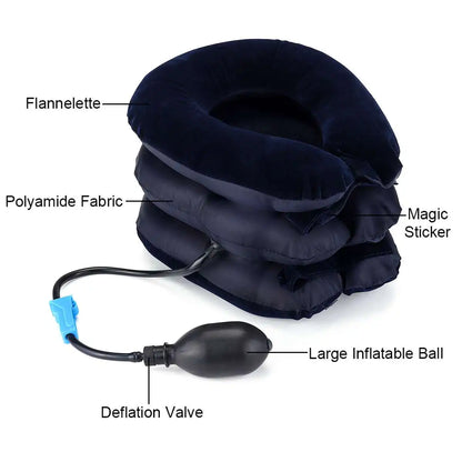 Air inflatable portable brace pillow