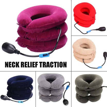 Air inflatable portable brace pillow