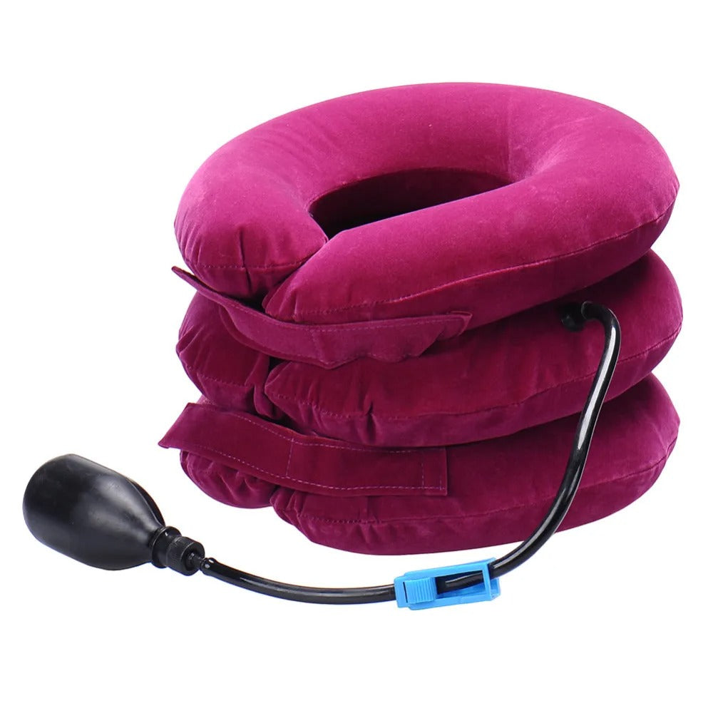 Air inflatable portable brace pillow