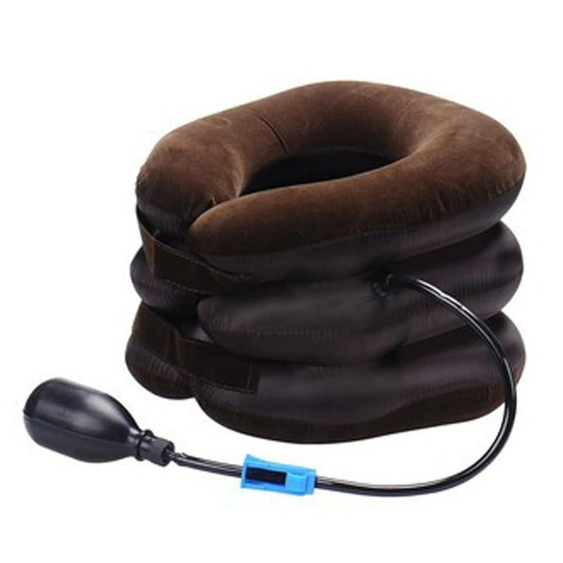 Air inflatable portable brace pillow