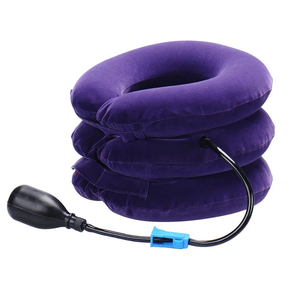 Air inflatable portable brace pillow