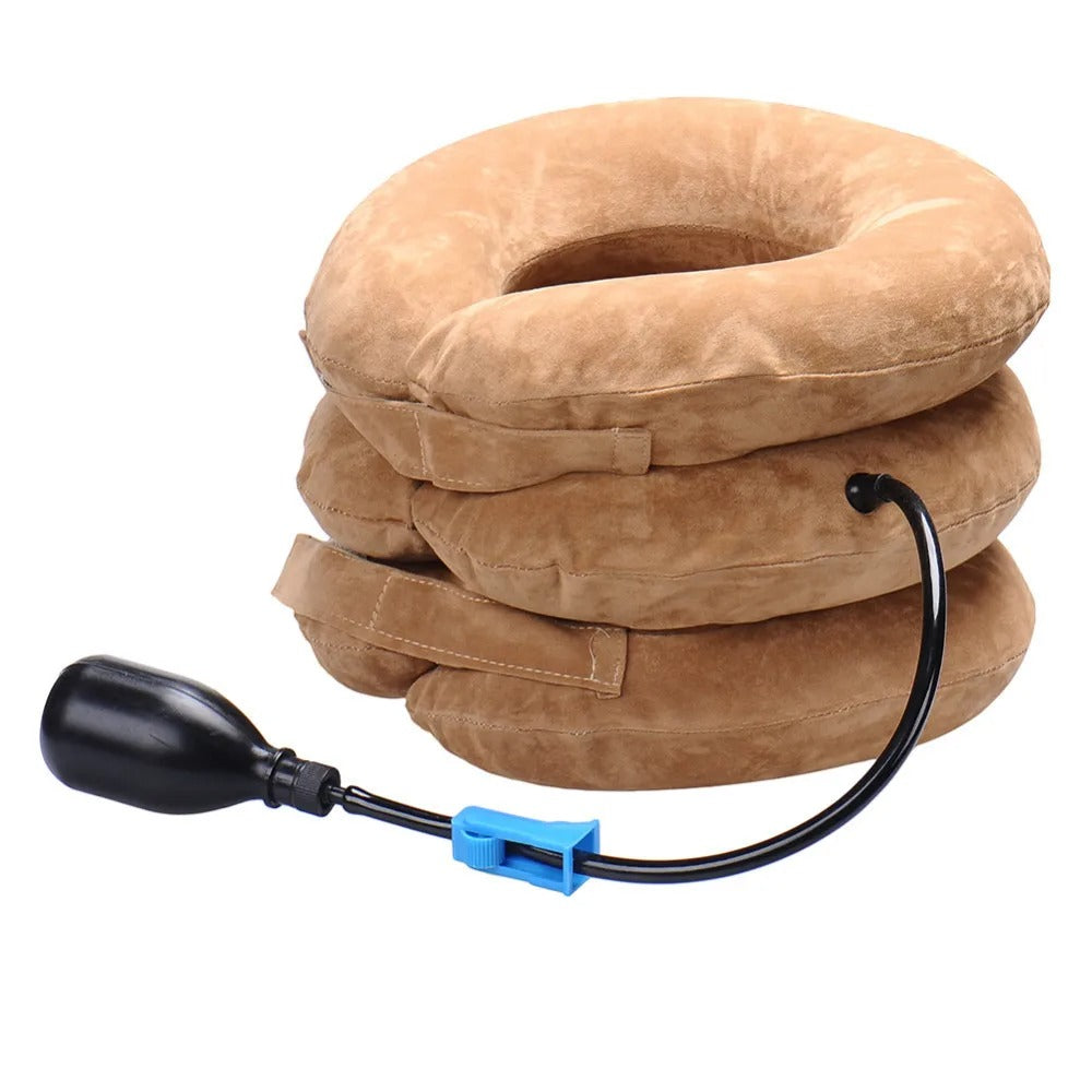 Air inflatable portable brace pillow